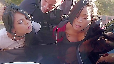 Blonde with huge tits gets fucked at a fat cock