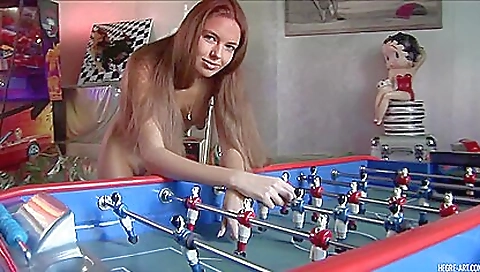 Sexy brunette hair shows off her tight pussy