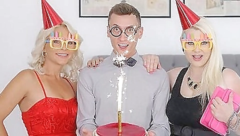 She's first time with a sexy blonde